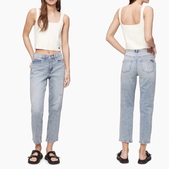 Calvin KLEIN JEANS. High rise cropped.  Size 32 - Picture 1 of 8